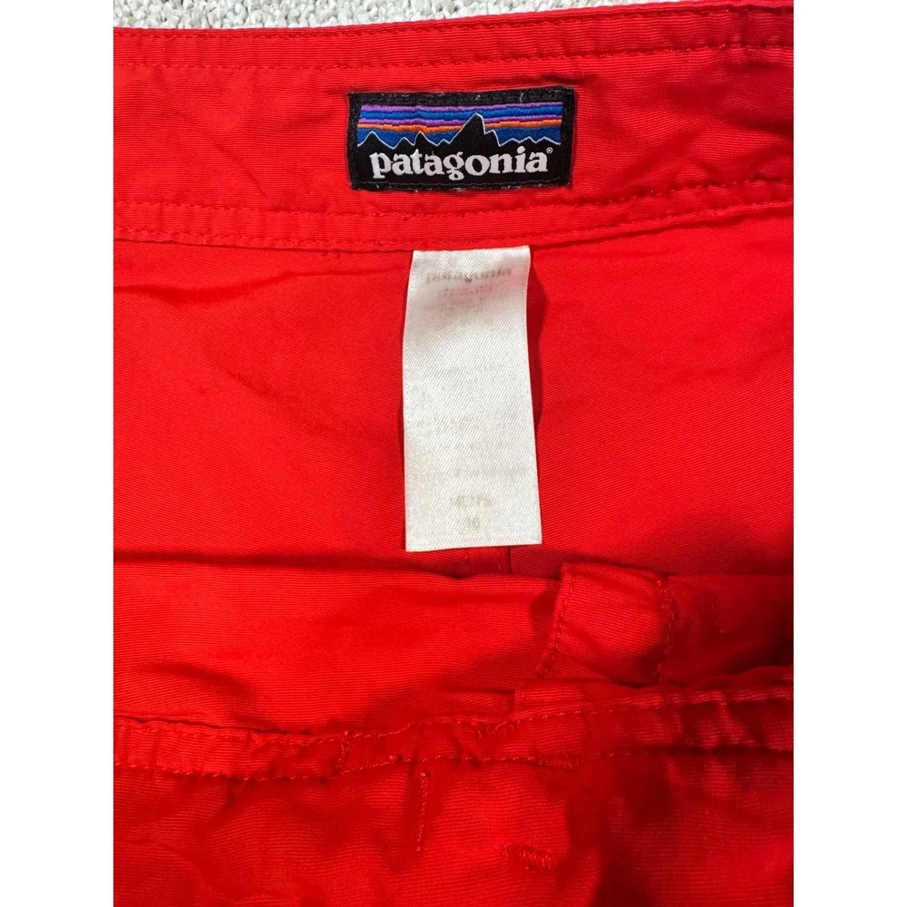 Patagonia Mens Board Shorts Red Swim Trunks Size 36 Side Pocket Surf Beach
